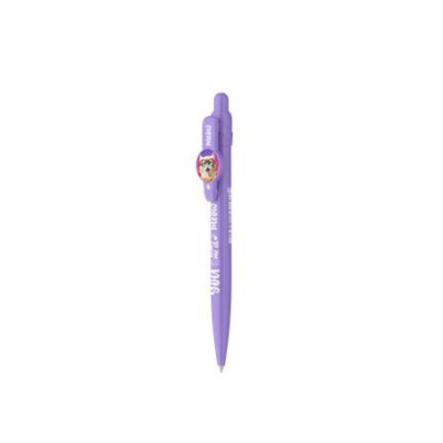 Golyóstoll display, 0,8 mm, nyomógombos, cicás tolltest, ICO "Cat", kék