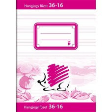 Füzet, tűzött, A5, hangjegy, 16 lap, ICO "Süni", "36-16"