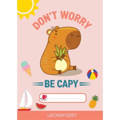 Füzet, tűzött, A5, lecke, 34 lap, ICO "Süni", capybara