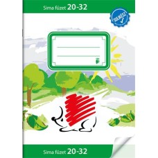 Füzet, tűzött, A5, sima, 32 lap, ICO "Süni Sulikész", "20-32"