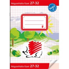 Füzet, tűzött, A5, kockás, 32 lap, ICO "Süni Sulikész", "27-32"