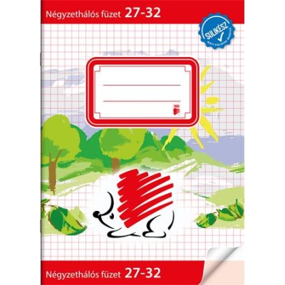 Füzet, tűzött, A5, kockás, 32 lap, ICO "Süni Sulikész"
