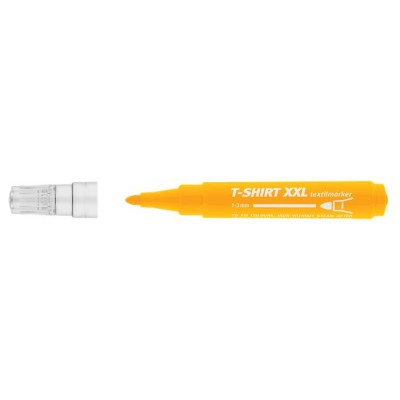 Textilmarker, 1-3 mm, kúpos, ICO "XXL T-Shirt", sárga