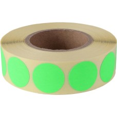 Etikett, 20 mm kör, 1000 etikett/tekercs, zöld