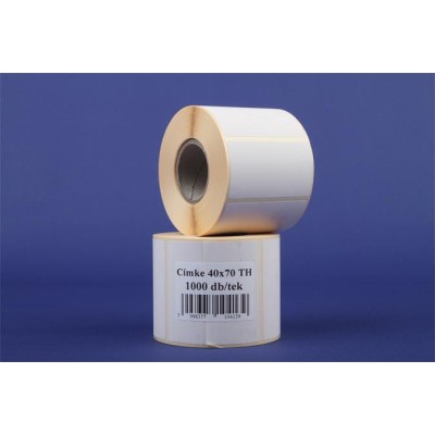 Etikett, thermo, 40x70 mm, 1000 etikett/tekercs