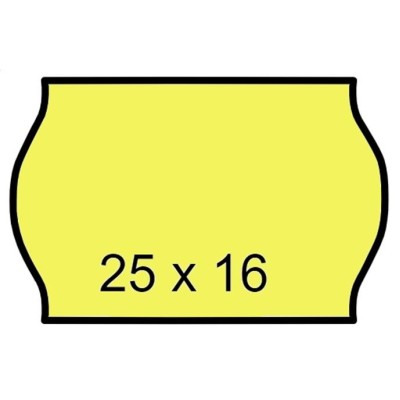 Árazószalag, 25x16 mm, citrom