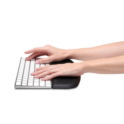 Csuklótámasz billentyűzethez, géltöltésű, alacsony profil, kisméretű, KENSINGTON "ErgoSoft™", fekete