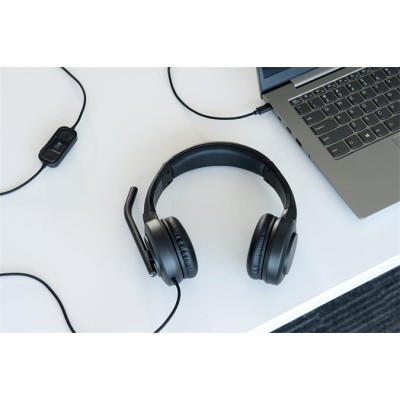 Fejhallgató, mikrofonnal, USB-C, KENSINGTON "H1000"