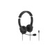 Fejhallgató, mikrofon, USB-C, KENSINGTON "Classic EQ", fekete