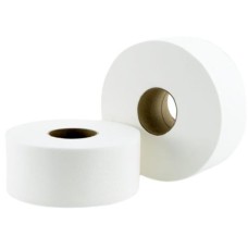 Toalettpapír, 2 rétegű, nagytekercses, 100 méter, 19 cm átmérő, hófehér