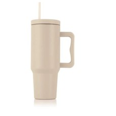 Termoszbögre, 1,2 l, szívószállal, füllel, bézs