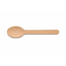 Evőkanál, fa, egyszer használatos, 16 cm, 100 db