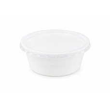 Műanyag gulyás tányér, tetőzhető, 500 ml, 50 db, fehér