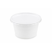 Műanyag gulyás tányér, tetőzhető, 750 ml, 50 db, fehér