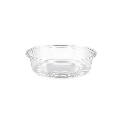 Műanyag öntetes tál, 50 ml, 75 mm átmérő, 100 db, víztiszta