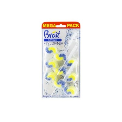 WC tisztító blokk, 2 fázisú, 3x45 g, "Brait Hygiene and fresh", óceán