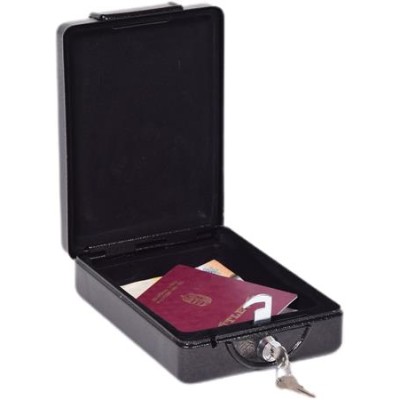 Értéktároló, mobil, 1,1 l, 70x160x220 mm, KINGSAFE "Car Safe"