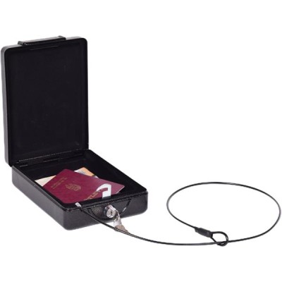 Értéktároló, mobil, 1,1 l, 70x160x220 mm, KINGSAFE "Car Safe"