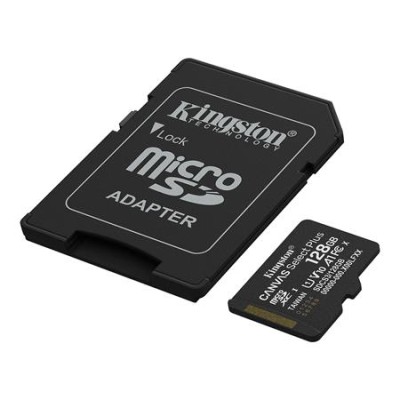 Memóriakártya, microSDXC, 128GB, C10/UHS-I/U1/V10/A1, Gen3, adapter, KINGSTON "Canvas Select Plus" Memóriakártya, microSDXC, 128GB, C10/UHS-I/U1/V10/A1, Gen3, adapter, KINGSTON "Canvas Select Plus"