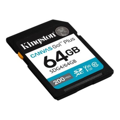 Memóriakártya, SDXC, 64GB, C10/UHS-I/U3/V30, Gen4,KINGSTON "Canvas Go! Plus" Memóriakártya, SDXC, 64GB, C10/UHS-I/U3/V30, Gen4,KINGSTON "Canvas Go! Plus"