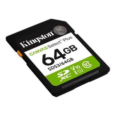 Memóriakártya, SDXC, 64GB, C10/UHS-I/U1/V10, Gen3, KINGSTON "Canvas Select Plus" Memóriakártya, SDXC, 64GB, C10/UHS-I/U1/V10, Gen3, KINGSTON "Canvas Select Plus"