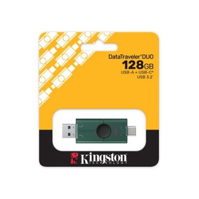 Pendrive, 128GB, USB 3.2 Gen1, USB-A/USB-C, KINGSTON "DataTraveler Duo" Pendrive, 128GB, USB 3.2 Gen1, USB-A/USB-C, KINGSTON "DataTraveler Duo"