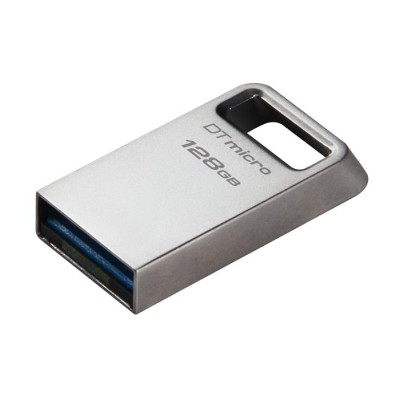 Pendrive, 128GB, USB 3.2, 200MB, fém, KINGSTON "DT Micro Gen2"