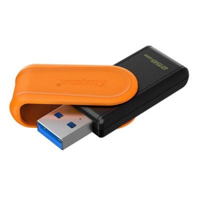 Pendrive, 256GB, USB 3.2 Gen1, KINGSTON "DataTraveler Exodia S", fekete-narancs