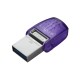 Pendrive, 256GB, USB 3.2, USB/USB-C, KINGSTON "DT MicroDuo 3C"