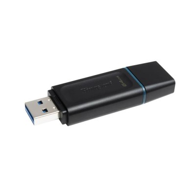 Pendrive, 64GB, USB 3.2, KINGSTON "DataTraveler Exodia", fekete-kék
