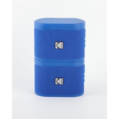 Hangszóró, hordozható, 5W, 2 db, KODAK "Soundbrix", kék