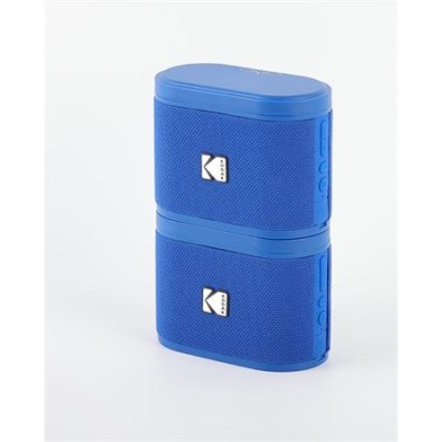 Hangszóró, hordozható, 5W, 2 db, KODAK "Soundbrix", kék