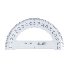 Szögmérő, műanyag, 180 °-os, KOH-I-NOOR