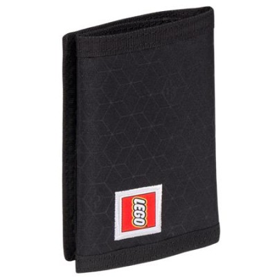 Pénztárca, tépőzáras, LEGO "Bricks", fekete-mintás
