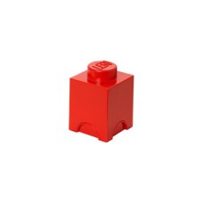 Tárolódoboz, szögletes, LEGO, piros
