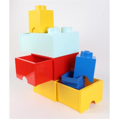 Tárolódoboz, szögletes, LEGO, kék