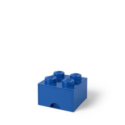 Tárolódoboz, fiókos, LEGO "Brick", kék
