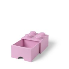 Tárolódoboz, fiókos, LEGO "Brick", rózsaszín