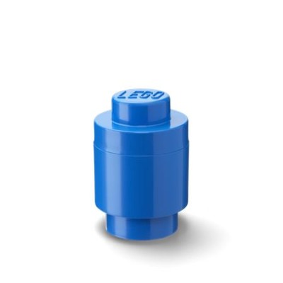 Tárolódoboz, henger, LEGO, kék