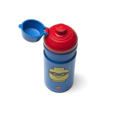 Kulacs, 390 ml, LEGO "Classic", kék-piros-mintás