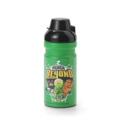 Kulacs, 390 ml, LEGO "Ninjago", zöld-fekete-mintás