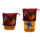 Tolltartó, cipzáras, pop-up, LEGO "Ninjago Dragon Power", piros-sárga-mintás