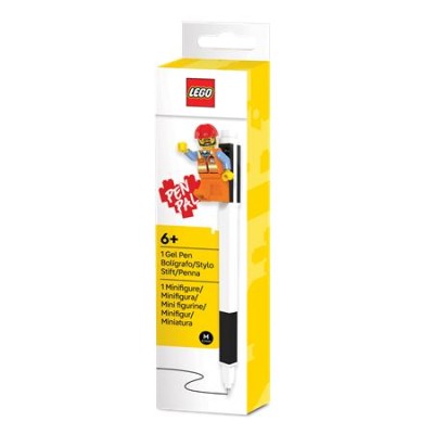 Zseléstoll, 0,7 mm, kupakos, mini figurával, LEGO, fekete