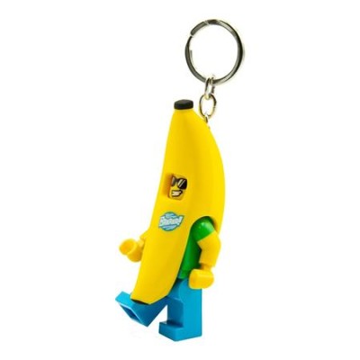 Kulcstartó, LED világítással, LEGO "Banana Guy"