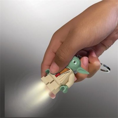 Kulcstartó, LED világítással, LEGO "Star Wars Yoda"