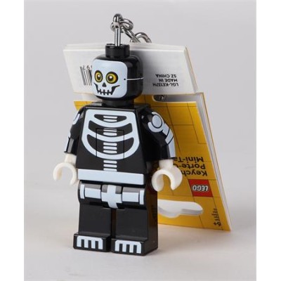 Kulcstartó, LED világítással, LEGO "Skeleton Guy"