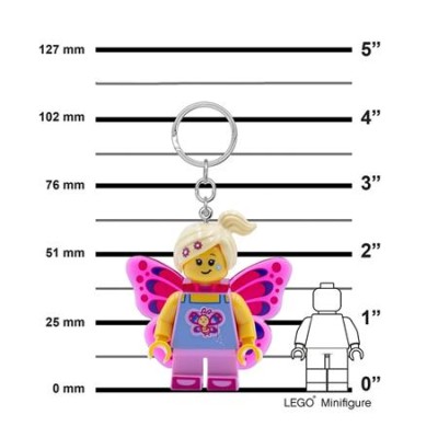 Kulcstartó, LED világítással, LEGO "Butterfly Girl"