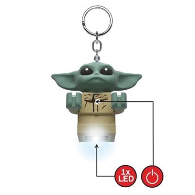 Kulcstartó, LED világítással, LEGO "Star Wars The Mandolarian - Grogu"