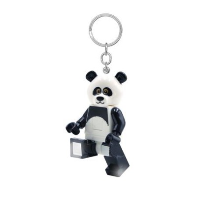 Kulcstartó, LED világítással, LEGO "Panda Guy"