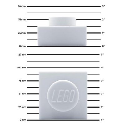 Éjszakai fény, LEGO "Iconic 1x1 plate", fehér